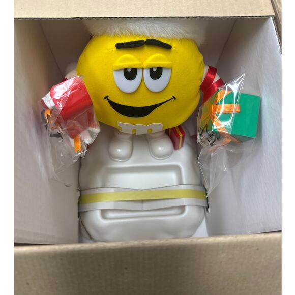 M & M's Musical Candy Dish Yellow Christmas Music Vintage New - Picture 2 of 4